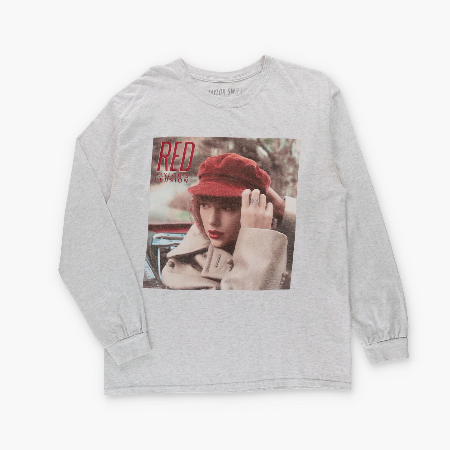 TAYLOR SWIFT 'Red Taylor's Version' Album Art Long Sleeve T-Shirt (M-L)