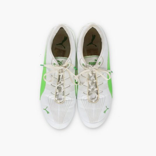 PUMA Vintage Green & White Speedcat Trainers Sneakers (41)