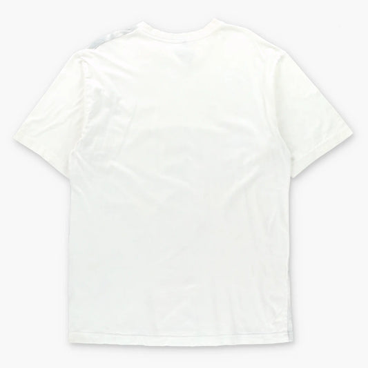 SOUTHPOLE Vintage Y2K Winged Cross Velvet Detail White T-Shirt (L TALL)
