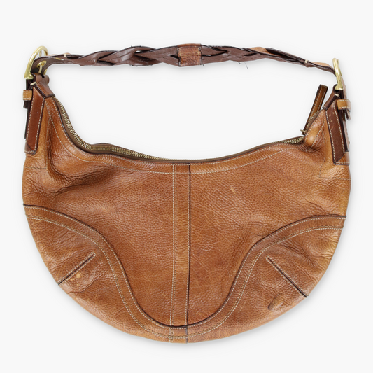 COACH Soho Dylan 10044 Braided Brown Hobo Shoulder Bag