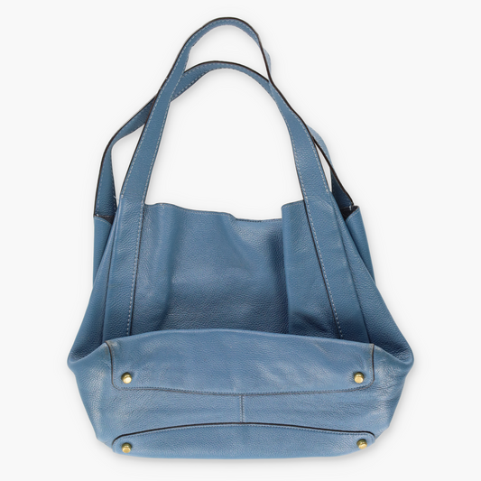 COACH Hadley 73549 Lake Blue Hobo Leather Tote Bag