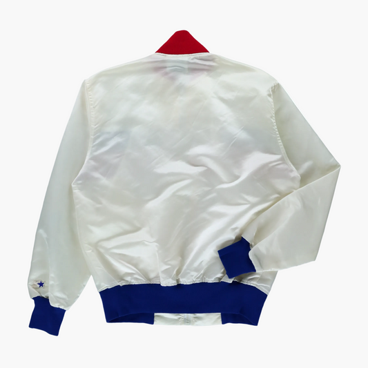 STARTER Olympics 1984 USA Embroidered Patch Retro Satin Bomber Jacket (S)