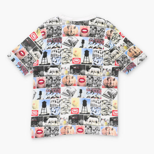 Vintage ECKO UNLTD 'The Classic T-Shirt' All Over Print Multicolour Tee (L)