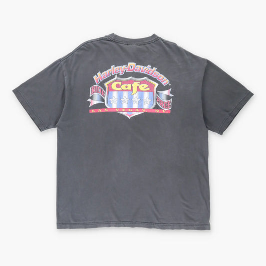 Vintage HARLEY DAVIDSON Cafe Las Vegas Faded T-Shirt (XL)