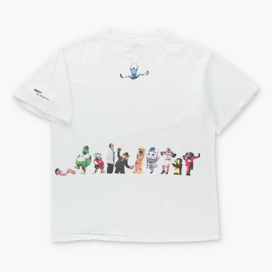 Vintage 90s ESPN Mascots USA Made White Single Stitch T-Shirt (L)