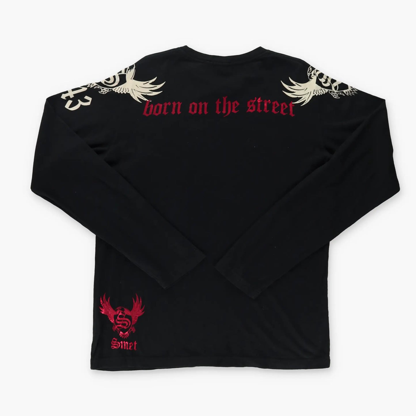 SMET Y2K Gothic Metallic Lettered Long Sleeve Tee With Original Tags (Men's L) Vintage Sole Melbourne