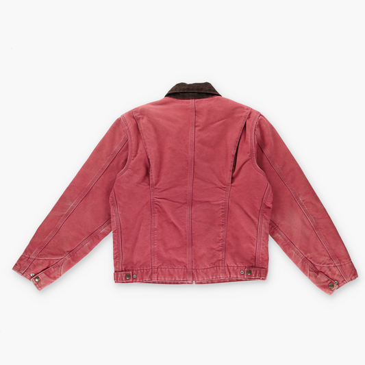 CARHARTT WJ097 'Detroit' Dusty Pink Blanket Lined Canvas Chore Jacket (S-M)