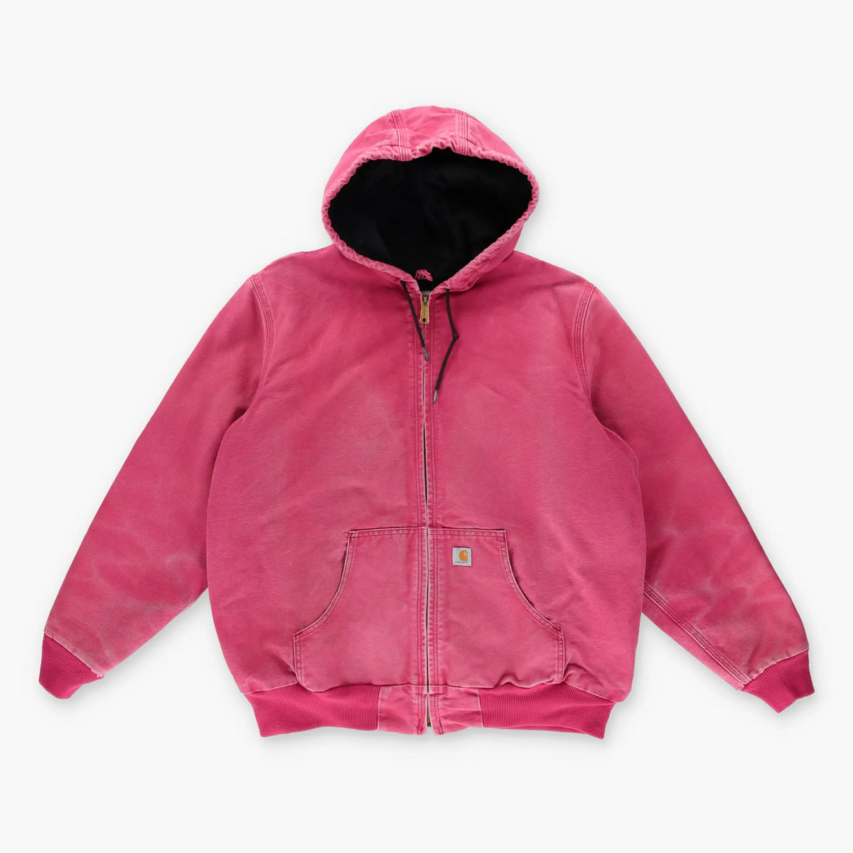 CARHARTT WJ130 Pink Canvas Quilt Lined Hooded Chore Jacket (L-XL) Vintage Sole Melbourne