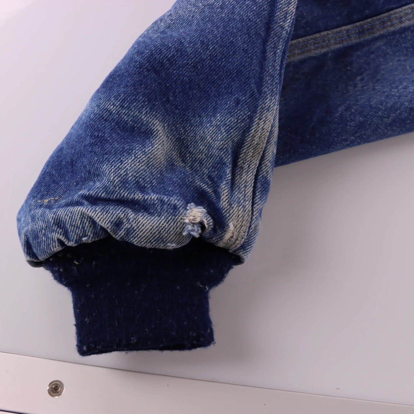 CARHARTT JB888 90s Blue Denim Blanket Lined Bomber Jacket (L) Vintage Sole Melbourne