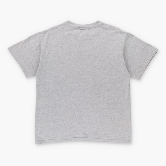 Vintage NIKE Embroidered Outline Centre Swoosh Grey & Blue T-Shirt (M-L) Vintage Sole Melbourne