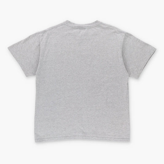Vintage NIKE Embroidered Outline Centre Swoosh Grey & Blue T-Shirt (M-L) Vintage Sole Melbourne