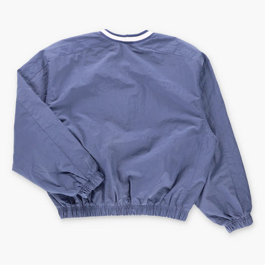Vintage NIKE Blue & White Embroidered Swoosh Logo Mesh Lined Windbreaker Pull Over (S) Vintage Sole Melbourne