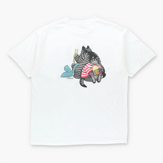 Vintage B KILBAN CAT Giant Fish Hawaii Double Sided USA Made Tee (XL)