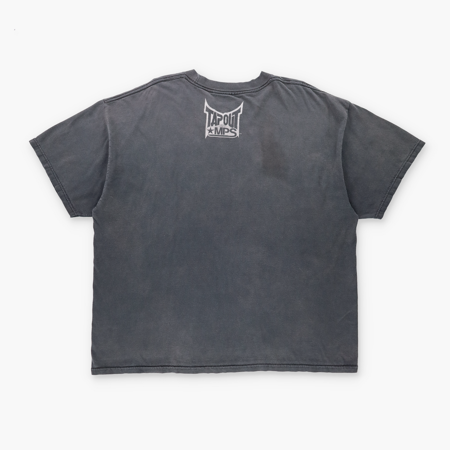 TAPOUT MPS Dark Grey Spell Out Graphic Wrestling T-Shirt (XXL)