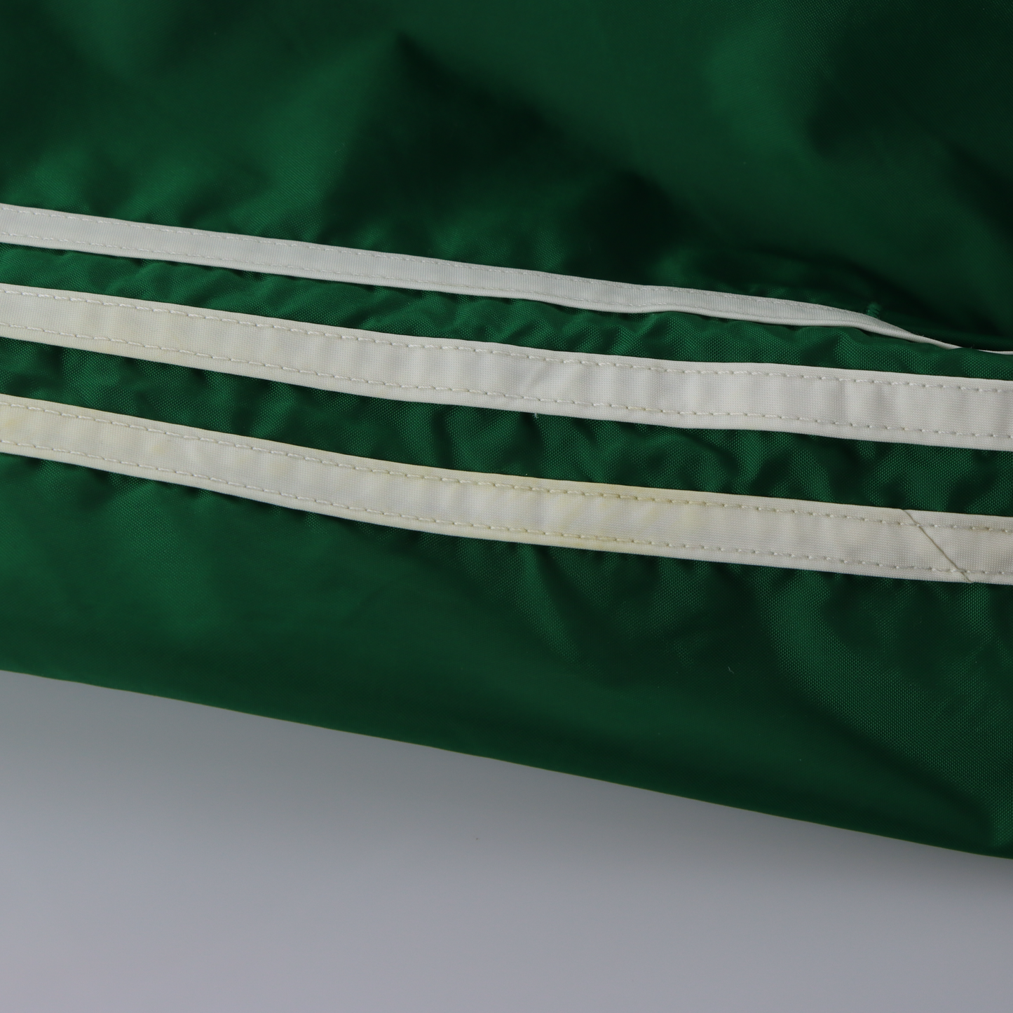 ADIDAS Classic 3-Stipe Green & White Ankle Zip Track Pants (L-XL)