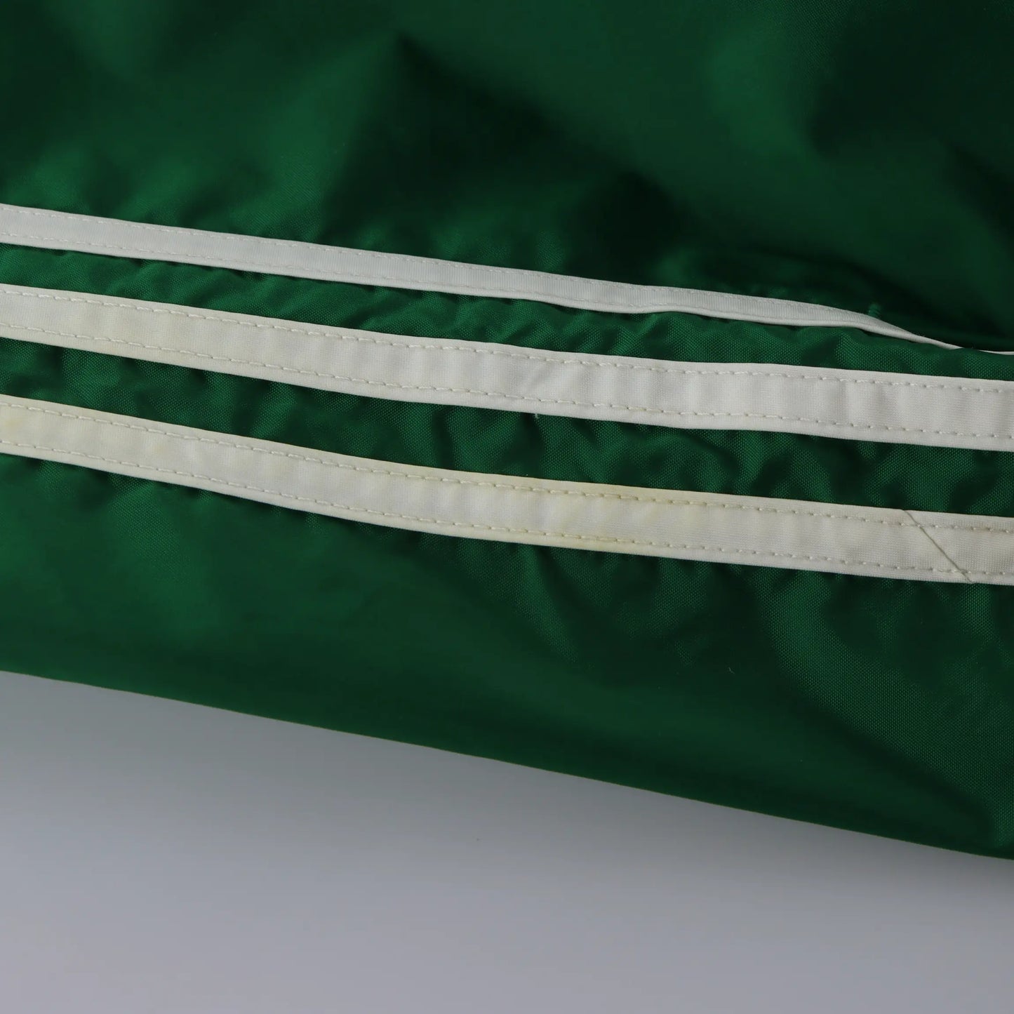 ADIDAS Classic 3-Stipe Green & White Ankle Zip Track Pants (L-XL) Vintage Sole Melbourne