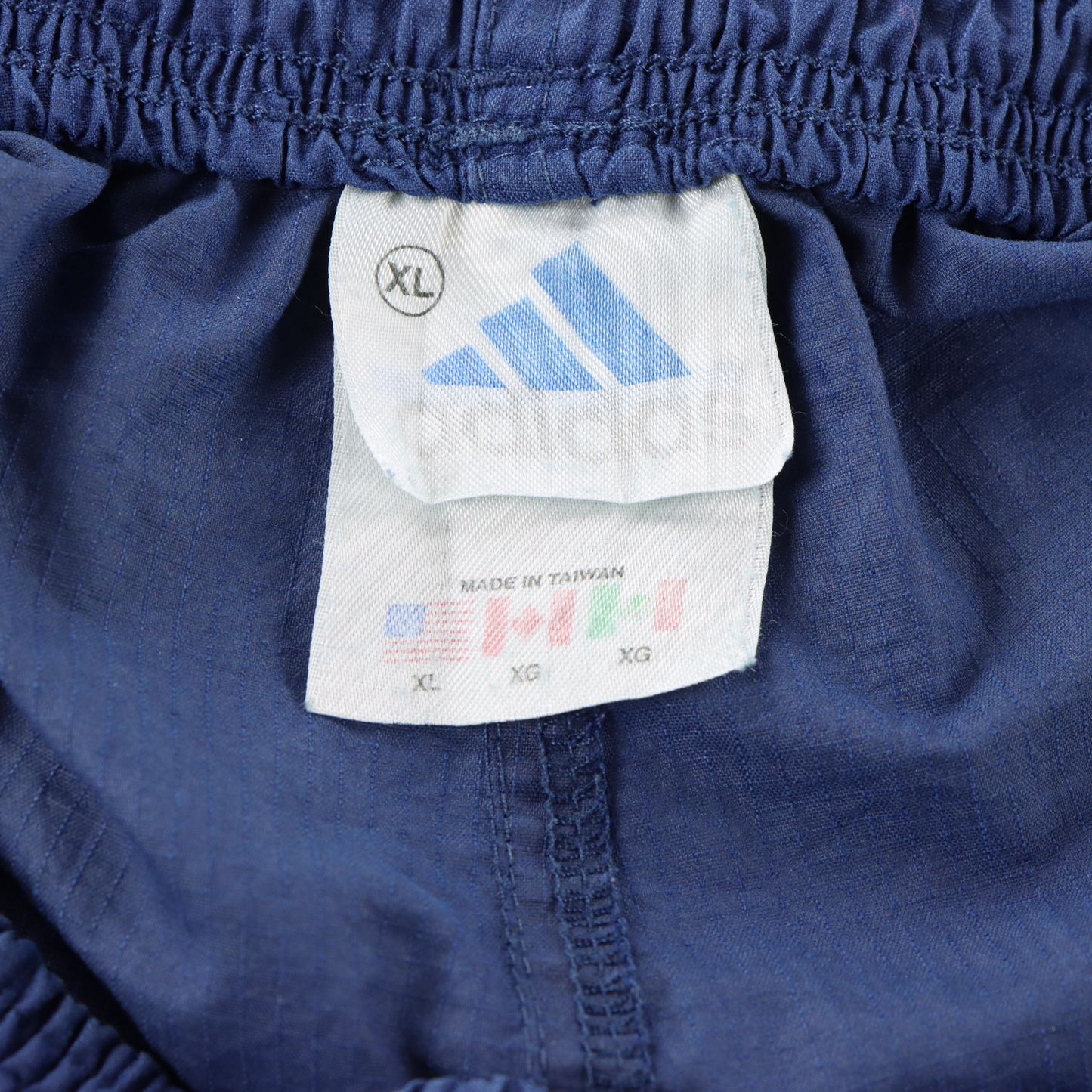 ADIDAS Blue & Yellow Embroidered Logo Side & Back Flap Pocket Track Pants (Women's XS-S)