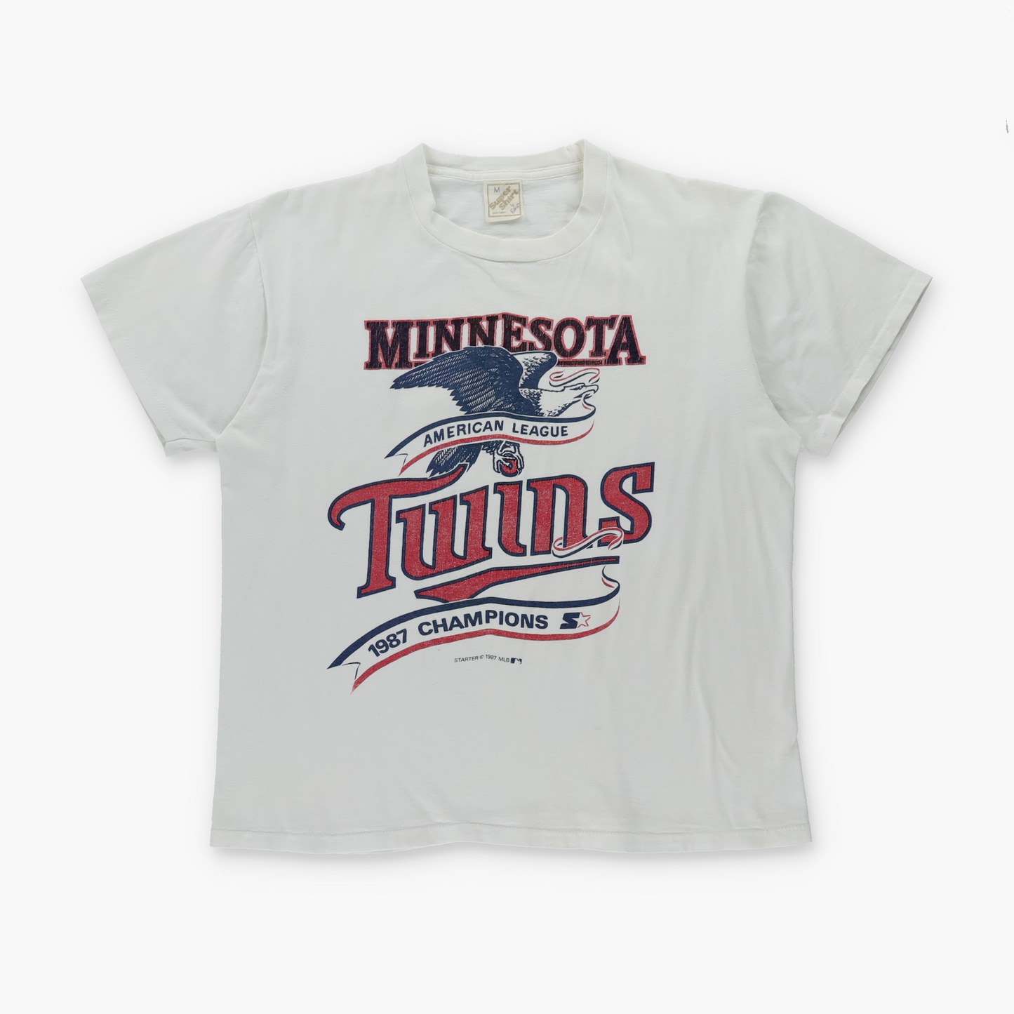 VINTAGE 1987 Minnesota Twins American League Champions MLB Tee (M)