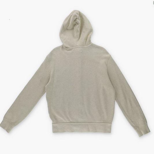 RALPH LAUREN POLO Cream Hooded Full Zip-Up Knit Jumper (M)
