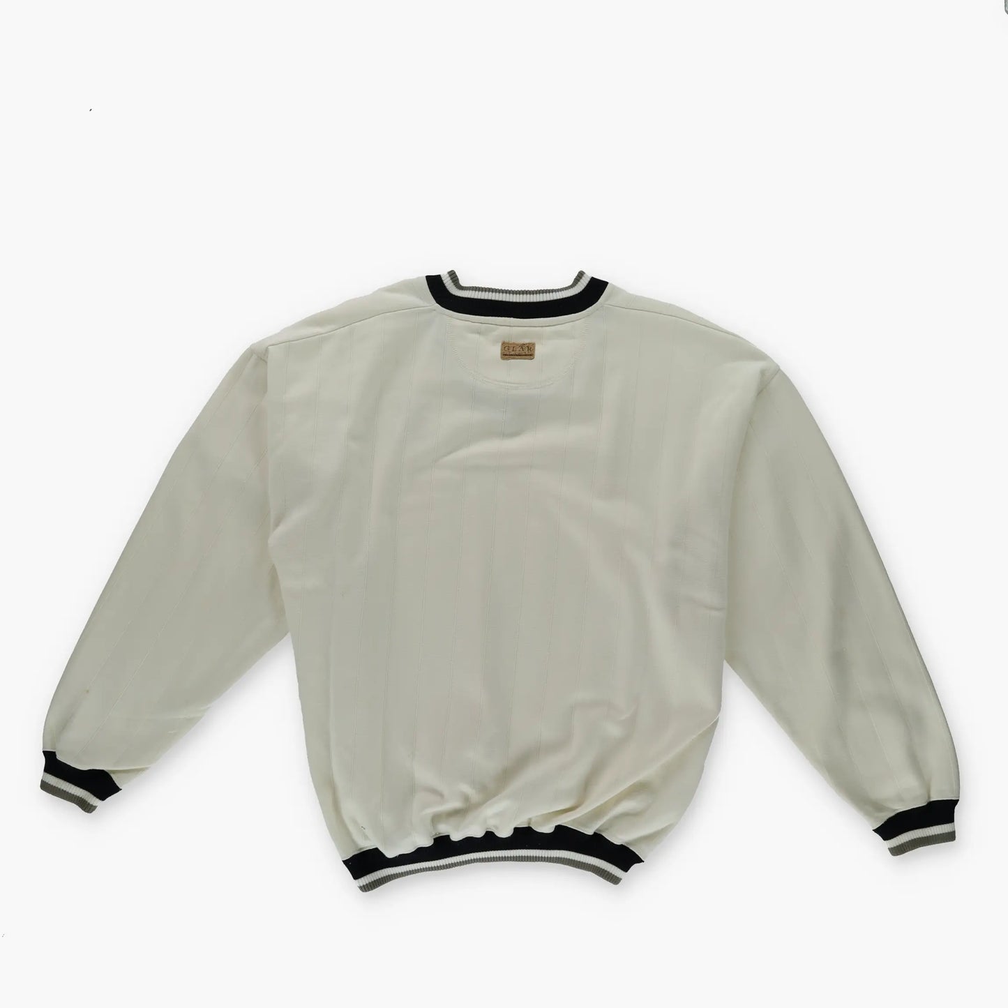 GEAR 'Korea Made' Scenic Golf & Country Club Embroidered Striped Collar Sweatshirt (M-L) Vintage Sole Melbourne