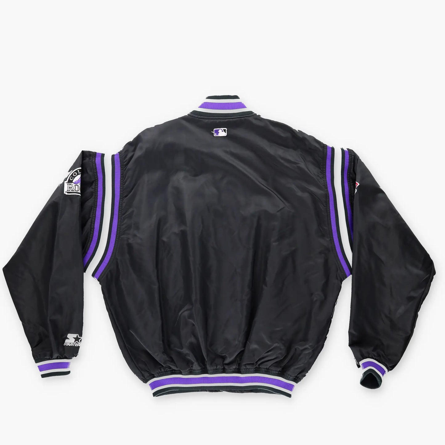 MLB DIAMOND 'Korea Made' 90s Colorado Rockies Button Up Satin Jacket (XL) Vintage Sole Melbourne