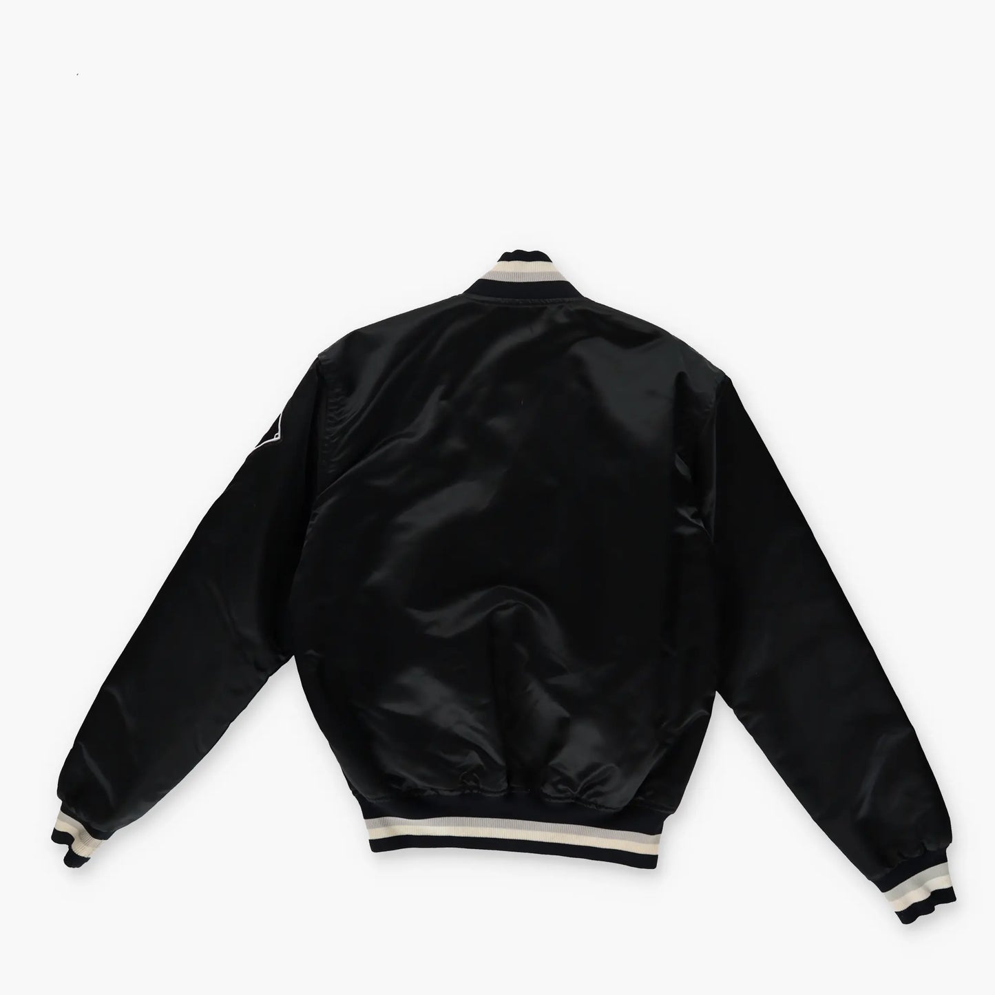 MLB DIAMOND 'USA Made' 90s Chicago White Sox Black Satin Button Up Jacket (S) Vintage Sole Melbourne