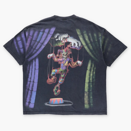 LIQUID BLUE Evil Clown & Jester Marionette All Over Print T-Shirt (XXXL) Vintage Sole Melbourne