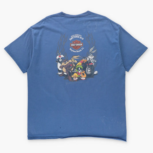HARLEY DAVIDSON "All Roads Lead To Daytona" Looney Tunes Motorcycle Tee (XL-XXL) Vintage Sole Melbourne