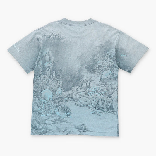 Vintage Turtles Ocean All Over Print Single Stitch T-Shirt (L)