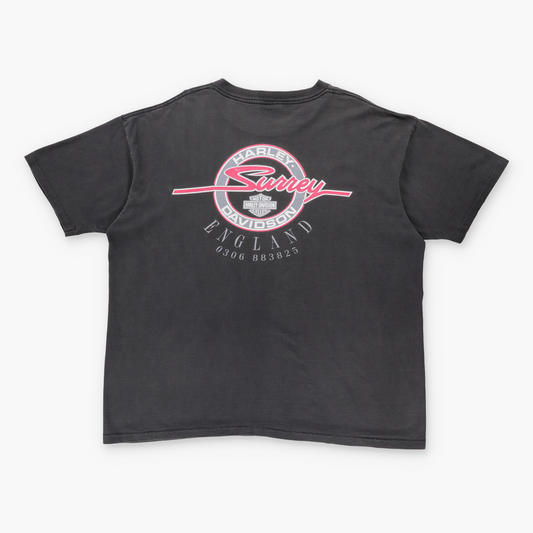 Vintage 1993 HARLEY DAVIDSON "Rock & Roll" USA Made Black Motorcycle T-Shirt (XL) Vintage Sole Melbourne