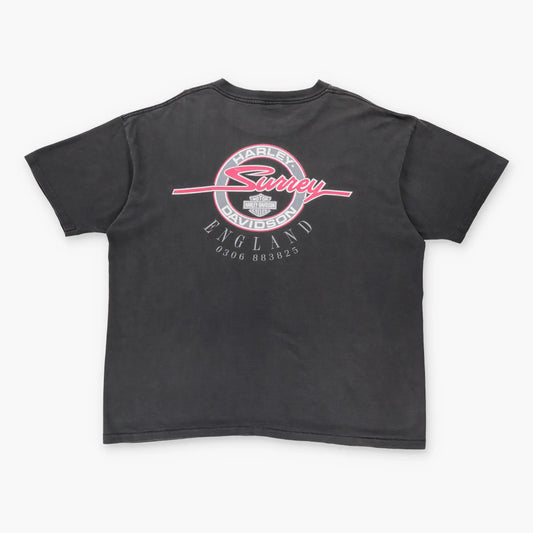 Vintage 1993 HARLEY DAVIDSON "Rock & Roll" USA Made Black Motorcycle T-Shirt (XL) Vintage Sole Melbourne