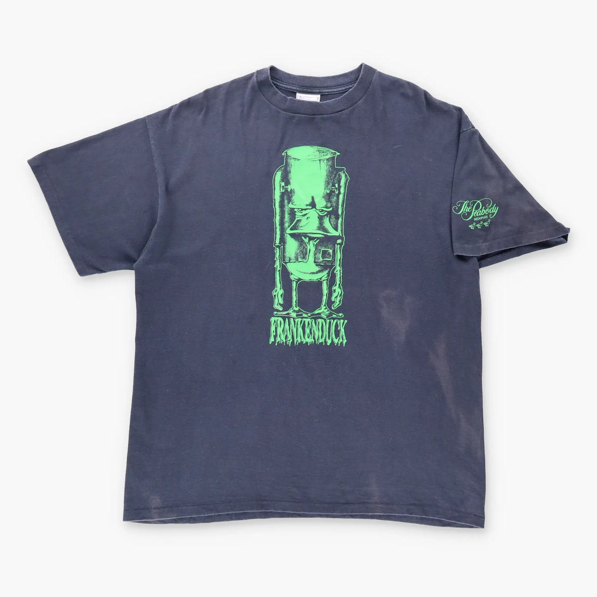 Vintage 'Frankenduck' Peabody 90s Single Stitch Faded Black T-Shirt USA Made (XL) Vintage Sole Melbourne