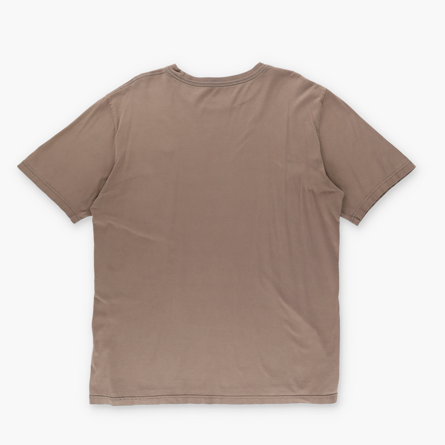 NIKE Embroidered Swoosh Logo Brown & White Tee (XL)