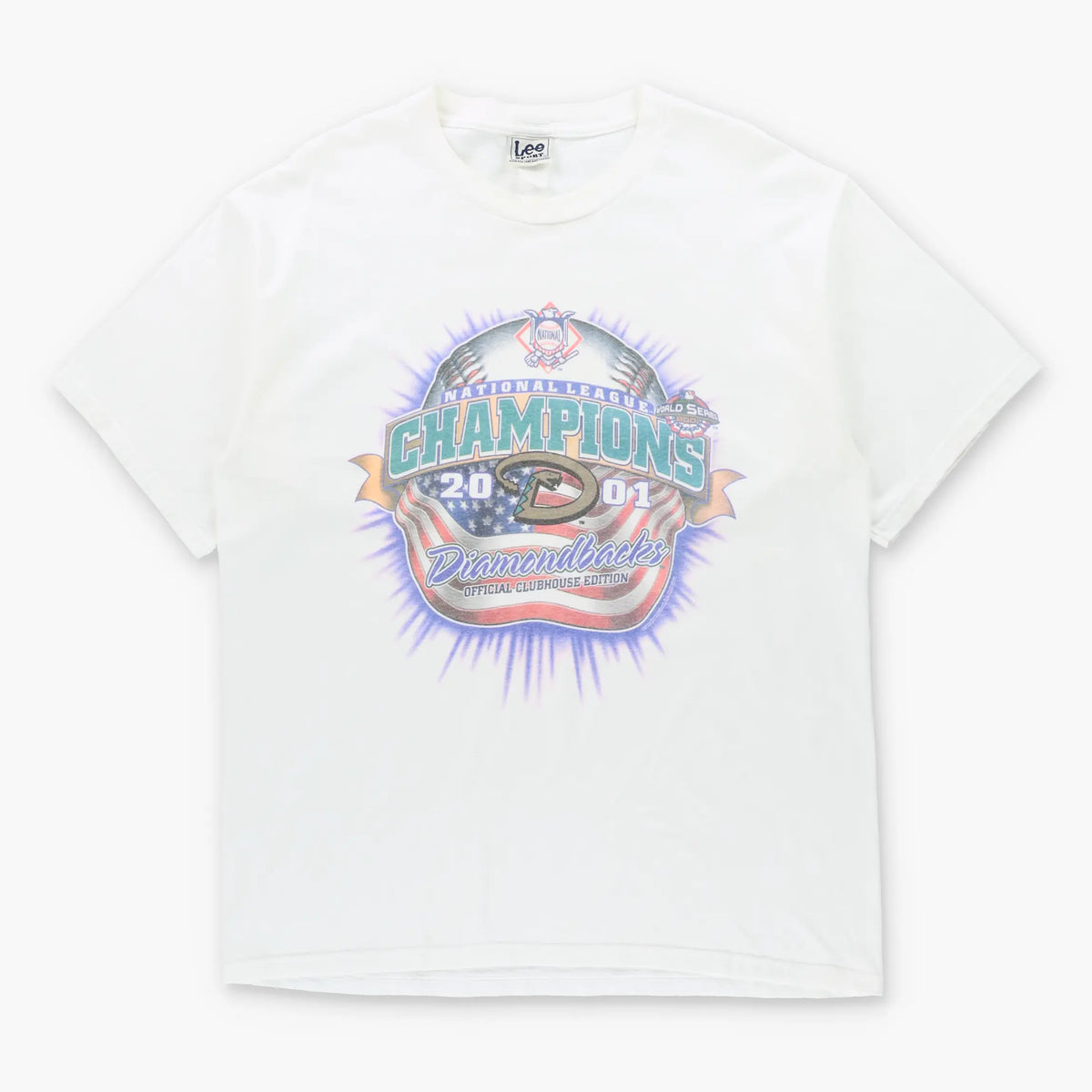 Vintage 2001 LEE SPORT Arizona Diamondbacks Baseball "Official Clubhouse Edition" MLB Tee (L) ***COCO Vintage Sole Melbourne
