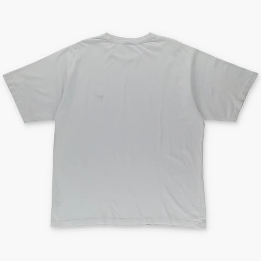 NIKE Embroidered Swoosh Logo Greece Made White & Black Tee (XXL) - Vintage Sole Melbourne