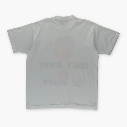 Vintage 'Don't Worry Be Happy' Emoji USA Made White Tee (XL) - Vintage Sole Melbourne