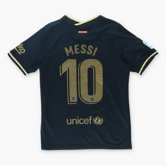 NIKE Messi Embroidered Swoosh Black Gold Football Jersey (M) Vintage Sole Melbourne
