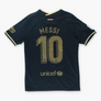 NIKE Messi Embroidered Swoosh Black Gold Football Jersey (M)