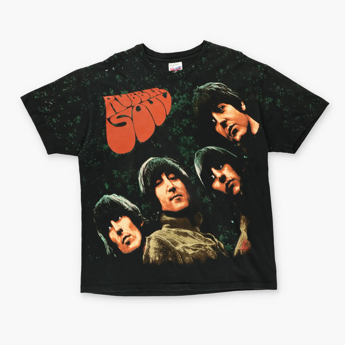 THE BEATLES Rubber Soul All Over Print USA Made Band Tee (XL) Vintage Sole Melbourne