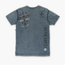 RAW STATE Y2K "Redemption" Thick-Stitching Detail Cross Tee (M)