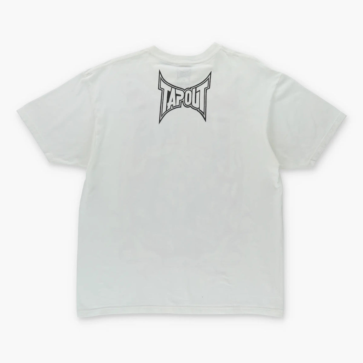 Vintage TAPOUT Y2K Red Logo 'Pain' Fist Grunge White T-Shirt (L-XL) Vintage Sole Melbourne