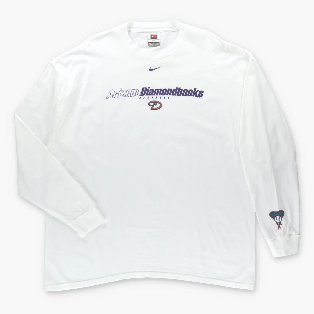 Vintage 2003 NIKE Arizona Diamondbacks MLB White Long Sleeve T-Shirt (XXL TALL) Vintage Sole Melbourne