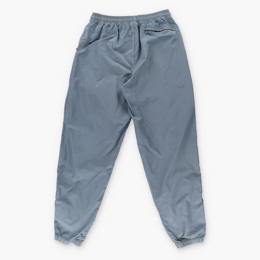 NIKE Embroidered Swoosh Logo Monochromatic Grey Track Pants (L)