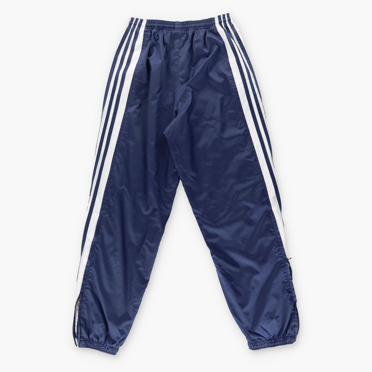 ADIDAS Embroidered Logo Navy & White Drawstring Track Pants (XS)