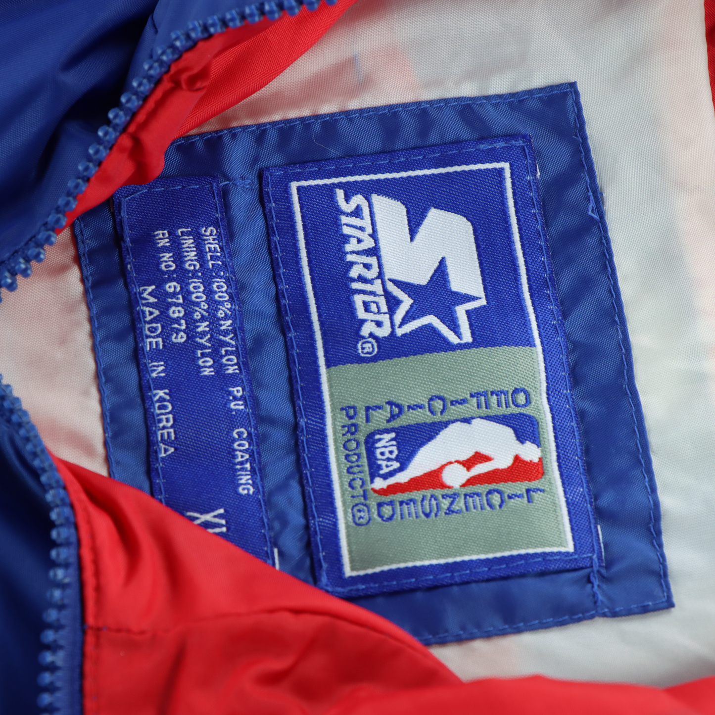STARTER NBA Korean Made Blue & Red Windbreaker Jacket (XL)