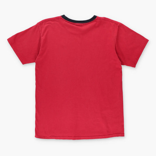 NIKE Vintage Ringer Embroidered Swoosh Logo Red & Black T-Shirt (S-M) - Vintage Sole Melbourne