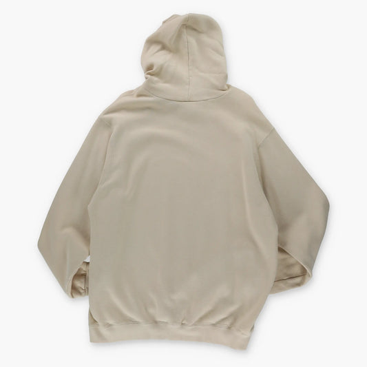 Vintage NIKE Travis Scott Embroidered Centre Swoosh Logo Beige Hoodie (XL)