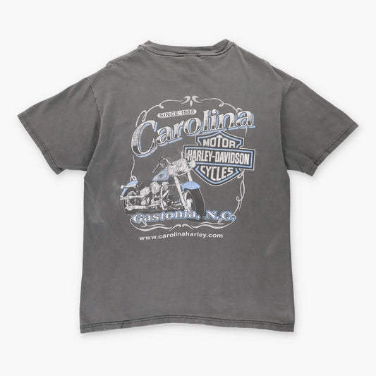 Vintage HARLEY DAVIDSON 'Ridin Out The Storm' Faded Motorcycle T-Shirt (M-L) Vintage Sole Melbourne
