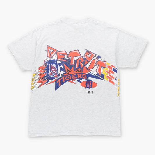 1994 Vintage Detroit TIGERS MLB Grey Single Stitch Baseball Front Back T-Shirt (XL) Vintage Sole Melbourne