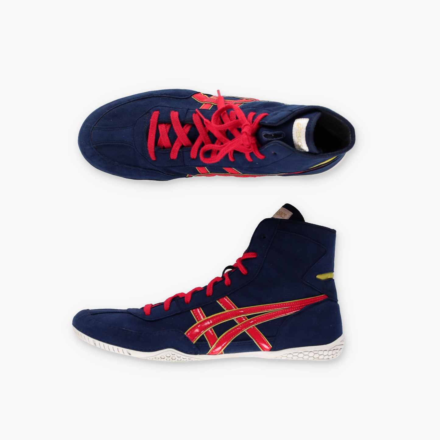 ASICS EX-EO Gold Detailed Navy & Red Wrestling Shoes (11)